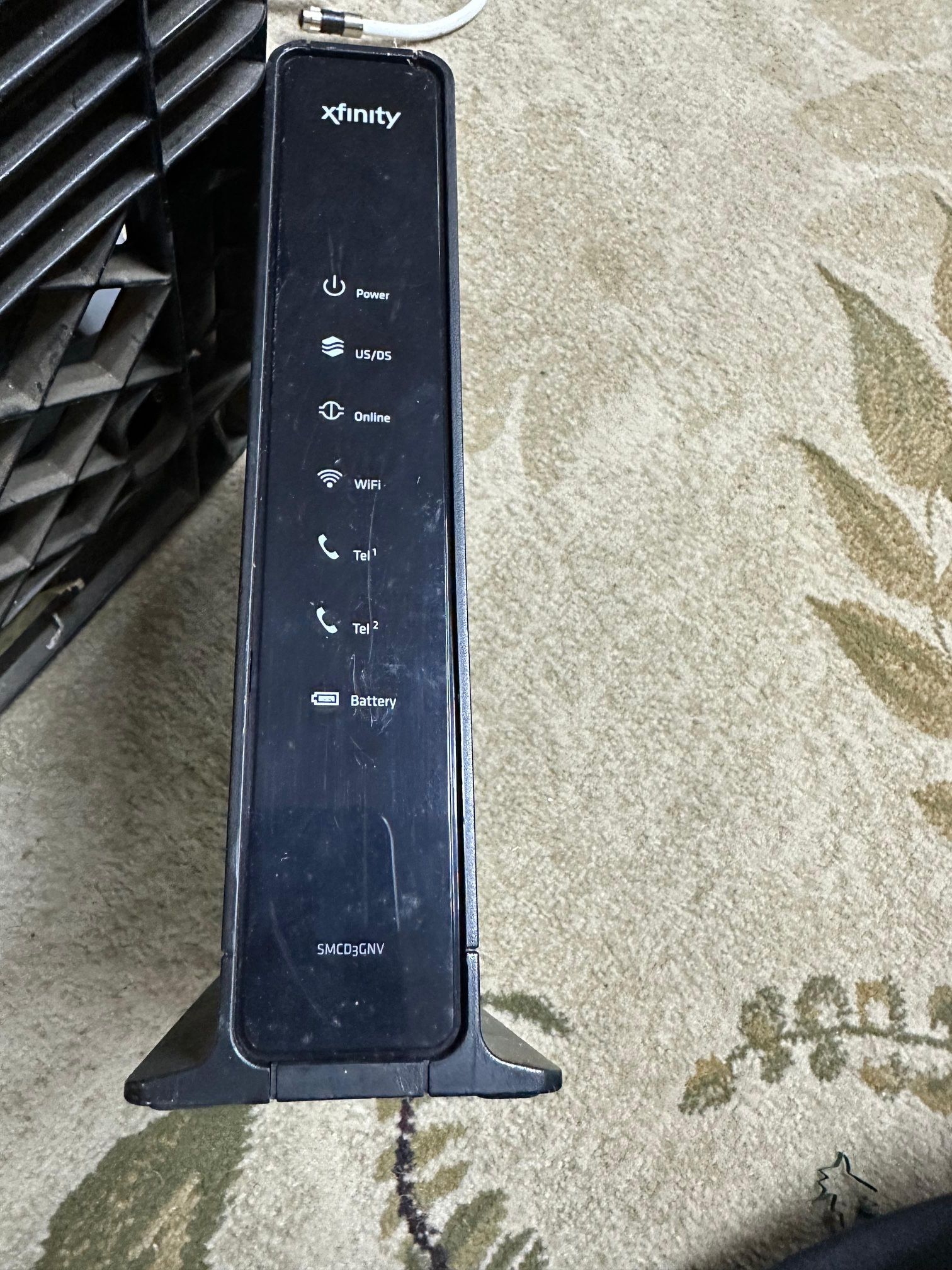 Xfinity Cable Modem Router SMCD3GNV - No power cable