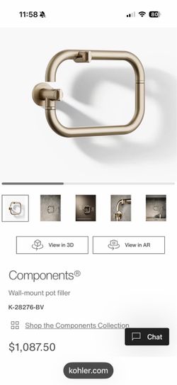 Brand New KOHLER Components Pot Filler – Vibrant Brushed Bronze