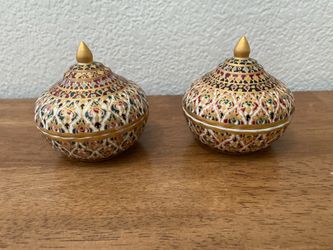 Pair of Thai Lidded Jars