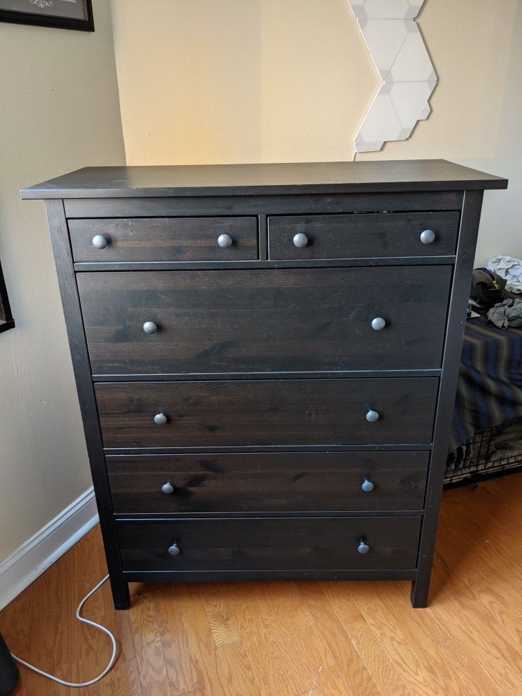 IKEA Dresser (Black, Solid Wood) for Sale in New York, NY - OfferUp