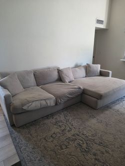 Grey Sectional - Living Spaces Grand Down Sectional