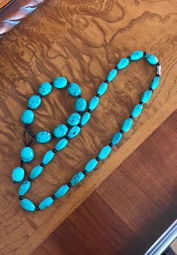 Sets of turquoise bracelet and necklace