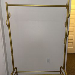 GOLD GARMENT & SHOE RACK*great condition*