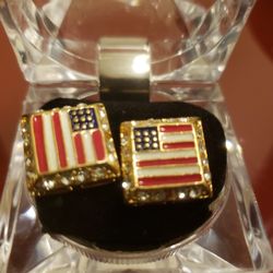 AMERICAN FLAG EAR RINGS, 5$ Each 