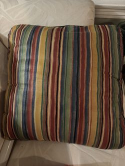 2 Large Striped Pillows