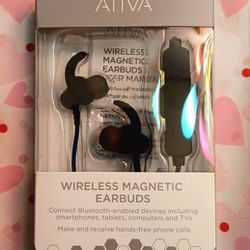 Ativa™ Wireless Magnetic Earbuds, Dark Blue


