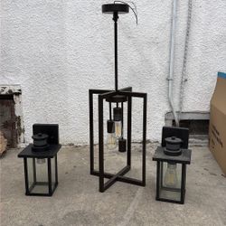 Dinning Room Lamp And Two Outside Lamps