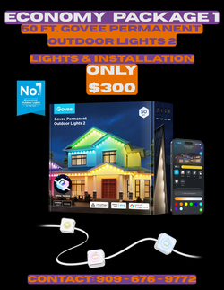 50ft govee permanent outdoor lights 2 (with installation)