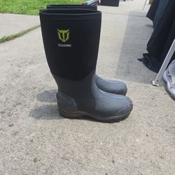 TIDEWE Rubber Neoprene Boots Men And Women, Waterproof Sturdy 6mm Neoprene Boot, Rain Boot Hunting Boot Arctic Outdoor Boot