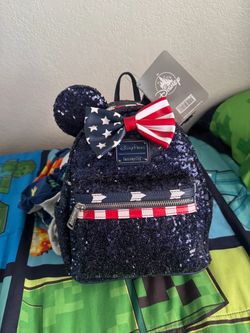 Loungefly Disney Parks Minnie Mouse Sequin Mini Backpack