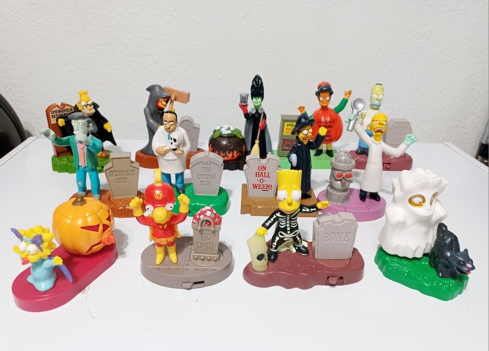 (13) 2001 Simpsons Spoky Light-ups Halloween Burger King Kids Meal Toys