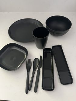 Plastic Tableware Set For 4, Picnic 