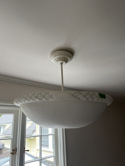 Plaster Chandelier and Matching Wall Sconces