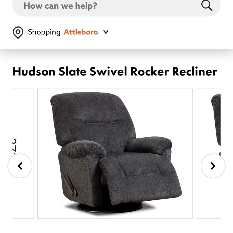 Hudson slate clearance swivel recliner