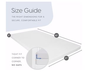 Memory foam crib mattress
