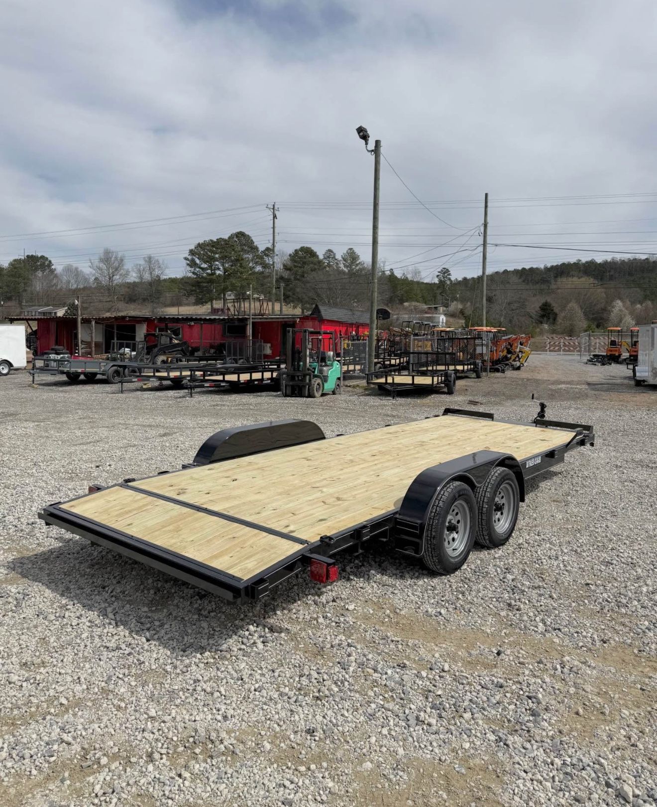 New 7 X 20 Wood Floor Tube Frame Deluxe Car Hauler Trailer