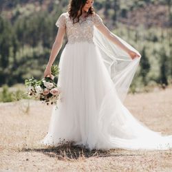 Badgley mischka Beaded Wedding Dress