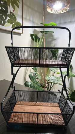 Two tier fruit basket