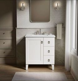 Kohler
Poplin 30" Free Standing Single Basin Vanity Set with Cabinet and Quartz Vanity Top