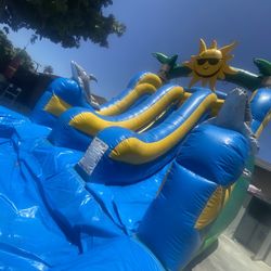 18ft Water Slide Two Slides One Lader