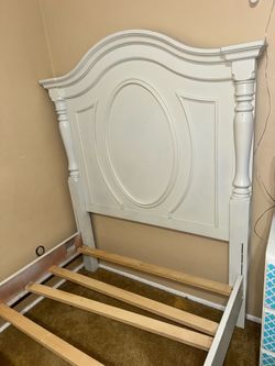 French white twin bed