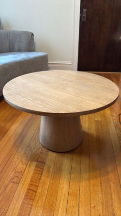 Round Solid Wood Coffee Table
