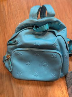 Mini Teal Star Embossed Backpack