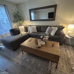 Dark Grey Sofa Sectional 