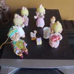 9 Precious Moments Figurine Not Glass 