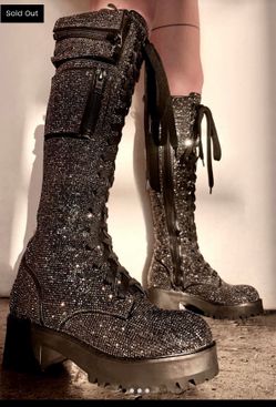 ICY BLING BRIGADE POCKET COMBAT BOOTS