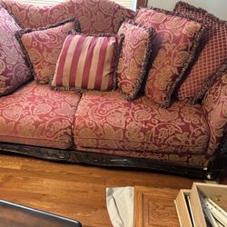 Couch And Chase  Cherry Wood Coffee Table And 2 End Tables