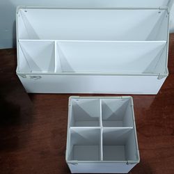 2 PC White Party Organizer for Paper, Pens, and More!