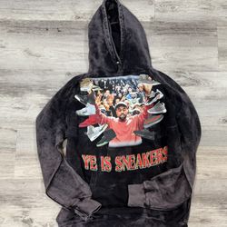 Ye is Over Cloud Black Hoodie Sz Large 