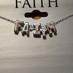 Faith Sterling Silver Necklace 