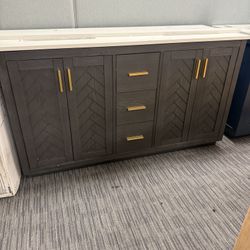 61” Bathroom Vanity In Brown 