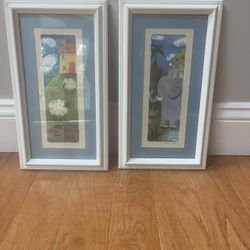 Two Framed  & Matted Pictures  For Nursery