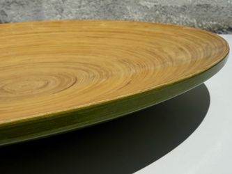 Wide Bamboo Fruit Bowl 14"