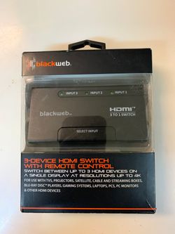 3device HDMI switch with remote