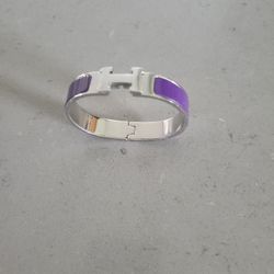 Hermes bracelet (narrow) Silver/purple
