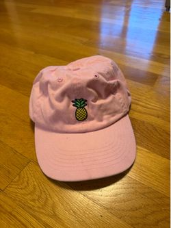 Child’s pink Cap with Pineapple Embroidered