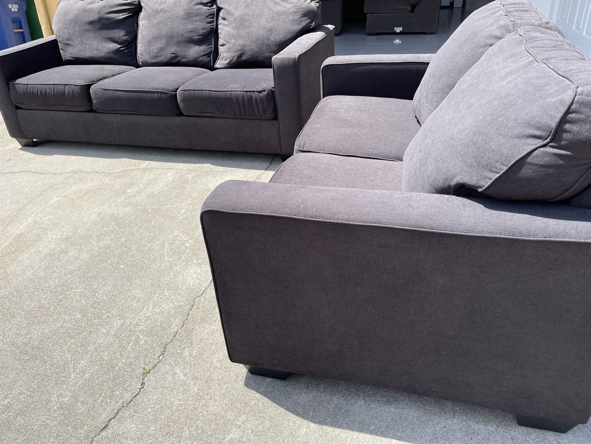 Gray Couch And Loveseat Set