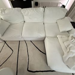 Modular Comfy Sofa for Living Room, L Shaped Sectional Couches,Deep 3-Seat with Ottoman By Hokku Designs