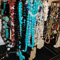 Stone Bead Mala's/Long Stone Necklaces 