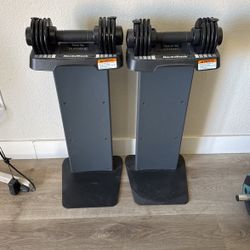 Nordictrack Adjustable Dumbbells + Stands 12.5 Pounds