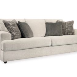 Barely Used Heather Pale 3-Seat Couch