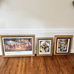 Diego Rivera Framed Art Print Collection – Set of 3 | Gold Frames