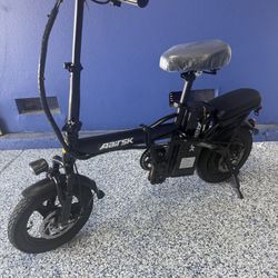 Aairsk F6 Electric Bike for Adults, 748W Motor 20Mph,48V 10Ah Removable Battery, 14" Fat Tire E-Bike with Front Suspension & LCD Display MTB UL2849