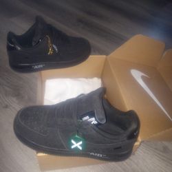 Louis Vuitton Black Nike Air Force 1