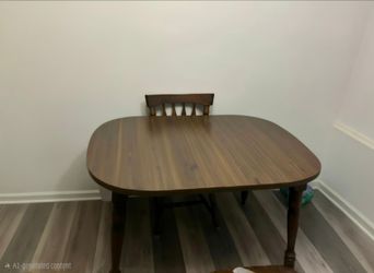 Wood Dining Table with 4 Chairs