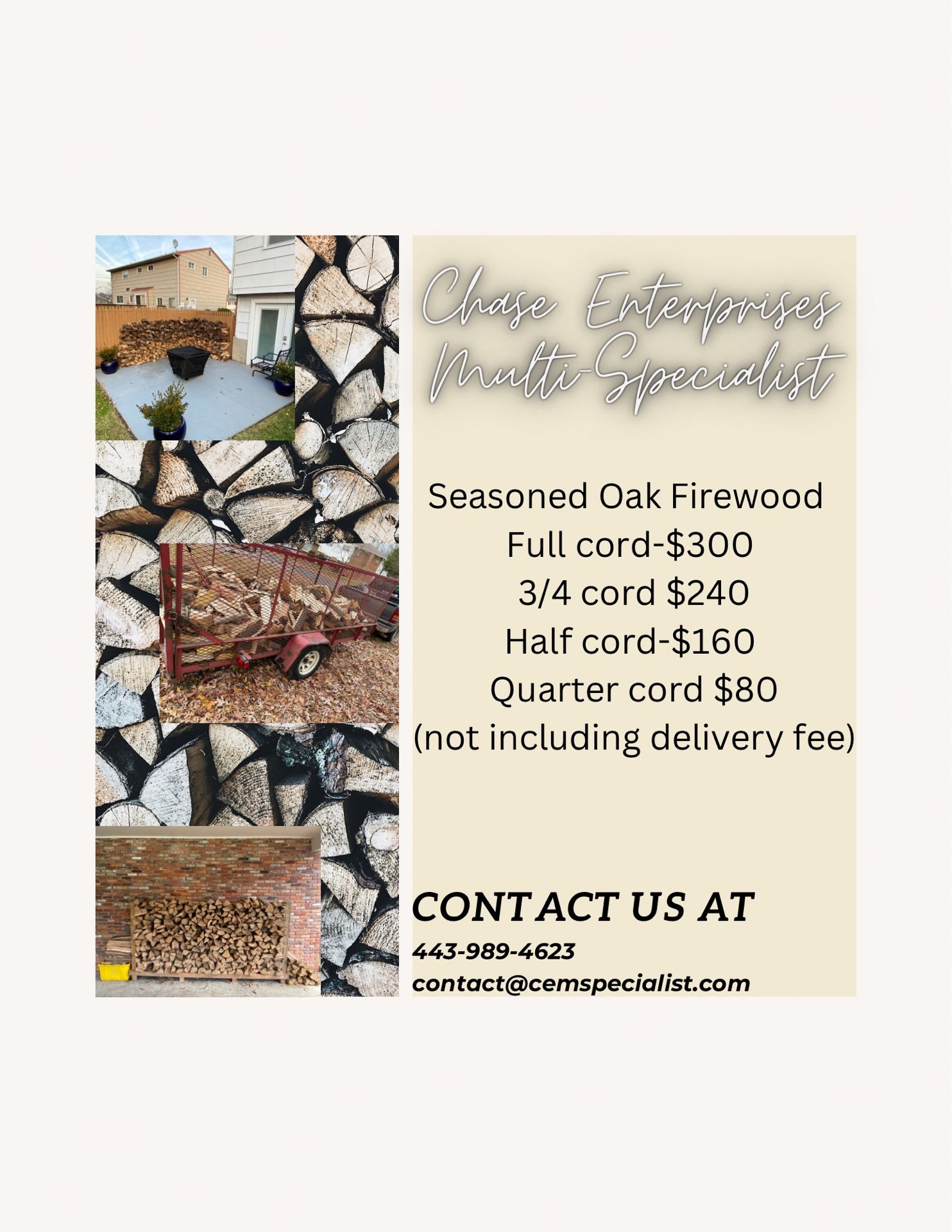 Seasoned Oak Firewood !